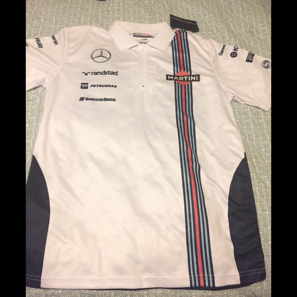 Williams Martini Raving Replica polo XL NWT